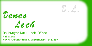 denes lech business card